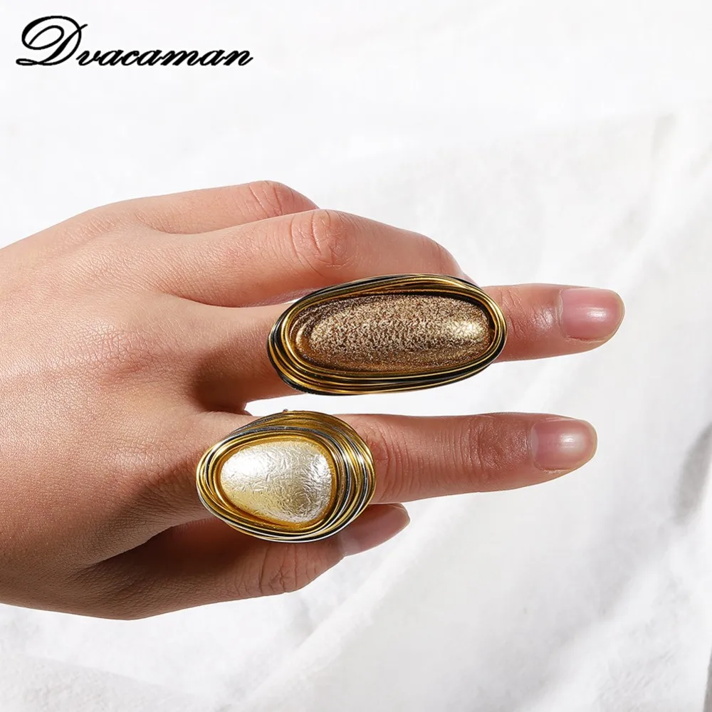 

Dvacaman Bohemain Handmade Big Wire Spiral Rings Women Vintage Elegant Metal Finger Rings Party Gifts Accessories Jewelry Bijoux