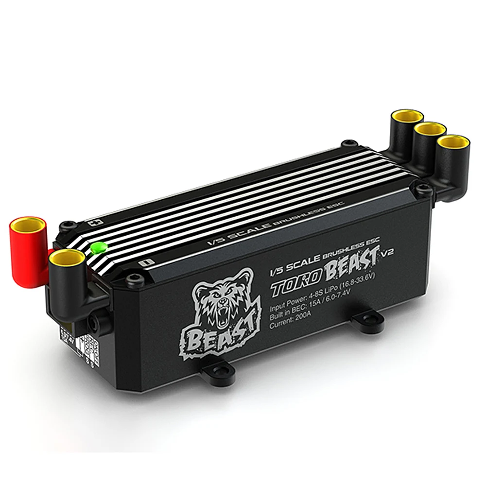 V2 200A Brushless ESC 8S Programmable Biult-in BEC up to 8S for 1/5 RC Off Road Car
V2 200A Brushless ESC 8S Programmable Biult-in BEC up to 8S for 1/5 RC Off Road Car