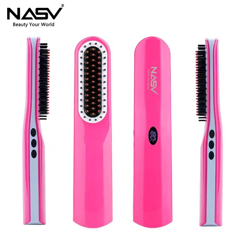 rechargeable hair straightener brush