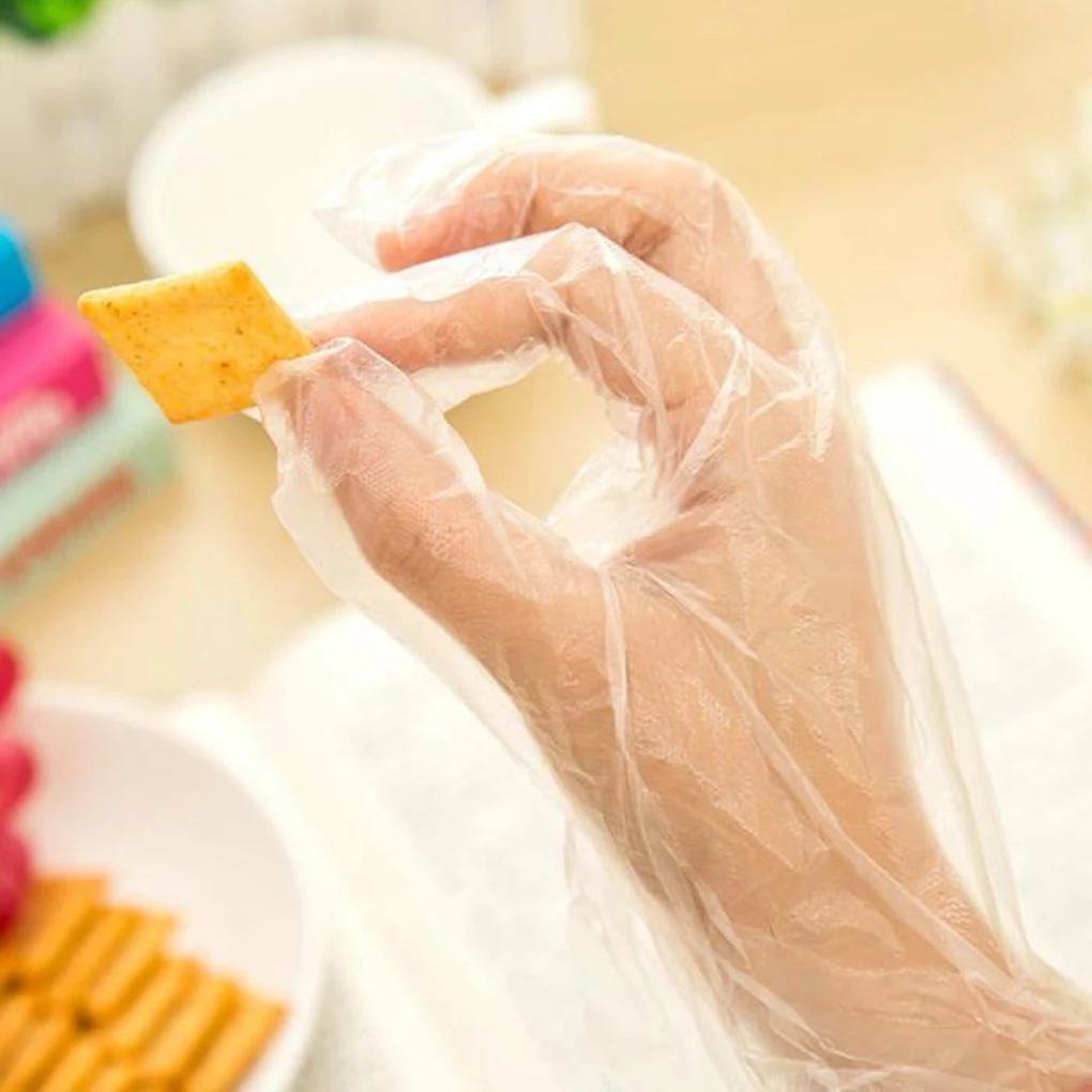 Hot 100pcs Disposable Gloves PE Garden BBQ Plastic Gloves Multifuction Restaurant Kitchen Accessories 25*24cm
Hot 100pcs Disposable Gloves PE Garden BBQ Plastic Gloves Multifuction Restaurant Kitchen Accessories 25*24cm