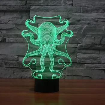 Novelty LED 3D Table Lamp LED Octopus Shape Colorful Night Lights LED Decoration Lights
Novelty LED 3D Table Lamp LED Octopus Shape Colorful Night Lights LED Decoration Lights