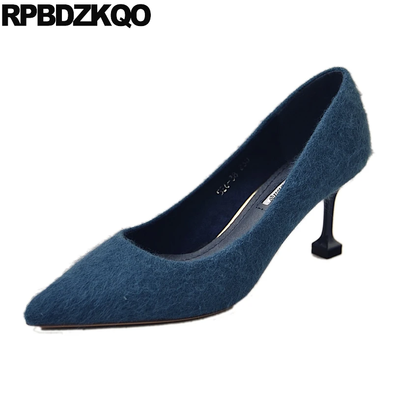 Medium High Heels Size 4 34 Thin Pointed Toe Fur Suede Novelty Modern Blue Pumps Red Prom Shoes Women Bride China Spring Autumn
Medium High Heels Size 4 34 Thin Pointed Toe Fur Suede Novelty Modern Blue Pumps Red Prom Shoes Women Bride China Spring Autumn