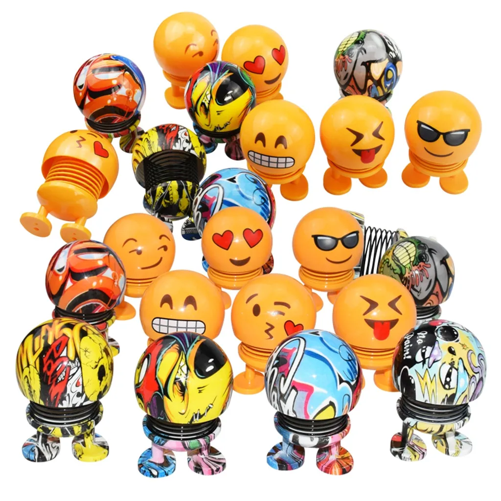 Spring Cute Smiley Doll Car Ornament Interior Dashboard Decoration Bounce Toys Car Interior Accessories gift for Christmas
Spring Cute Smiley Doll Car Ornament Interior Dashboard Decoration Bounce Toys Car Interior Accessories gift for Christmas