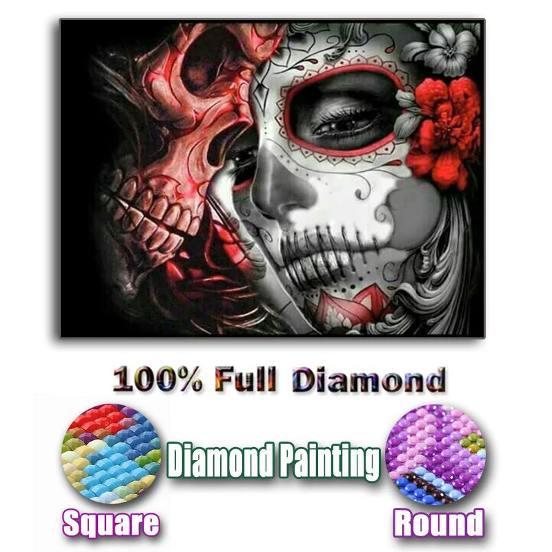 Full Square/Round Drill 5D DIY Diamond Painting "Skull girl" Embroidery Cross Stitch Mosaic Home Decor Gift
Full Square/Round Drill 5D DIY Diamond Painting "Skull girl" Embroidery Cross Stitch Mosaic Home Decor Gift