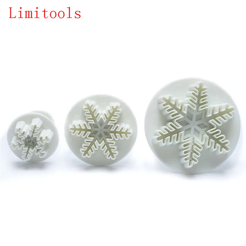 3Pcs/Set Snowflake Fondant Cake Decorating Plunger Sugarcraft Cutter Mold Tools Christmas Xmas Gift Cake Decorating Tools
3Pcs/Set Snowflake Fondant Cake Decorating Plunger Sugarcraft Cutter Mold Tools Christmas Xmas Gift Cake Decorating Tools