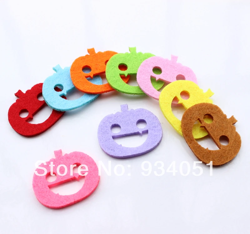 100pcs/lot Colorful Laster Die cut Halloween Decor Felt Pad Pumpkin Appliques 40mm festival decoration,home wall decor
100pcs/lot Colorful Laster Die cut Halloween Decor Felt Pad Pumpkin Appliques 40mm festival decoration,home wall decor