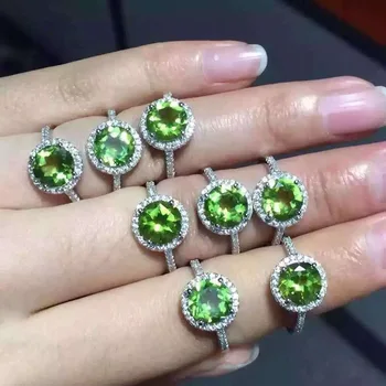 Natural green peridot Ring Natural olivine gemstone Ring 925 sterling silver trendy elegant round for women's party fine Jewelry
Natural green peridot Ring Natural olivine gemstone Ring 925 sterling silver trendy elegant round for women's party fine Jewelry