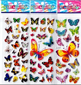 

20pcs cartoon butterfly 3D foam stickers child preschool kids reward party supplies decorations favor award gifts boys girls