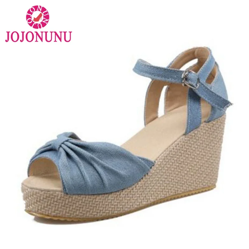 JOJONUNU 2019 Summer Women Sandals Open Toe Solid Color Buckle Wedges Shoes Leisure Beach Daily Fashion Women Shoes Size 34-39
JOJONUNU 2019 Summer Women Sandals Open Toe Solid Color Buckle Wedges Shoes Leisure Beach Daily Fashion Women Shoes Size 34-39