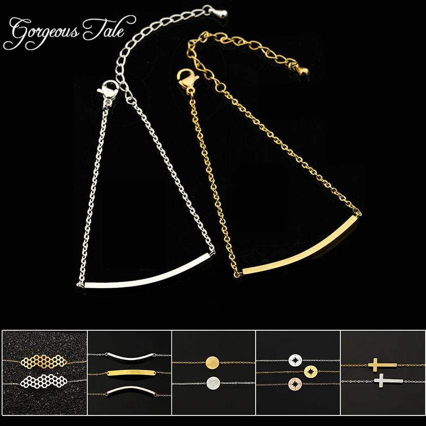 GORGEOUS TALE Silver Bracelet Femme Geometric Cross Compass Circle Stainless Steel Hand Chain Charms Bracelet for Women Gold BFF
GORGEOUS TALE Silver Bracelet Femme Geometric Cross Compass Circle Stainless Steel Hand Chain Charms Bracelet for Women Gold BFF