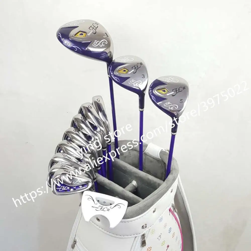 2018 Женский гольф-клуб Maruman FL III Драйвер + Fairway Wood Iron Push Rod графитовый без сумки |