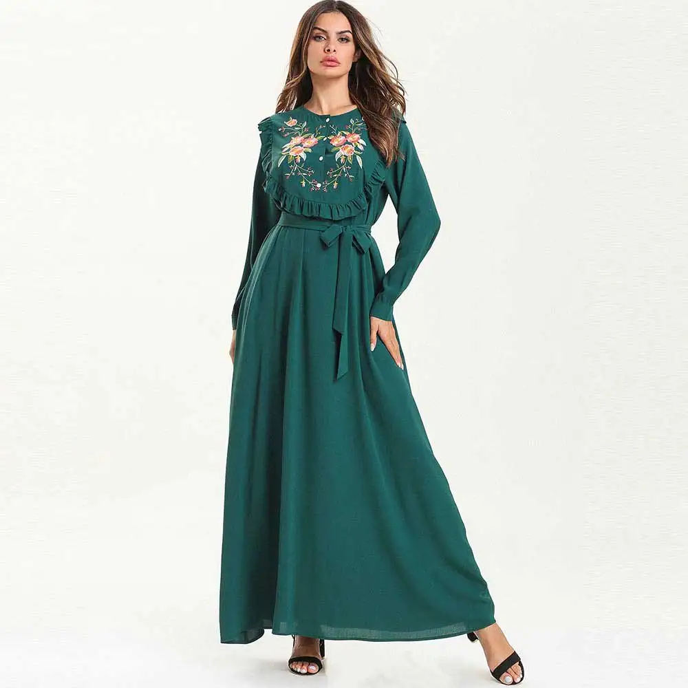 2019 Summer Ruffle Lace Up Embroidery Bohemian Maxi Dress Long Sleeve Oversized Single Breasted Streetwear Plus Size VKDR1594
2019 Summer Ruffle Lace Up Embroidery Bohemian Maxi Dress Long Sleeve Oversized Single Breasted Streetwear Plus Size VKDR1594