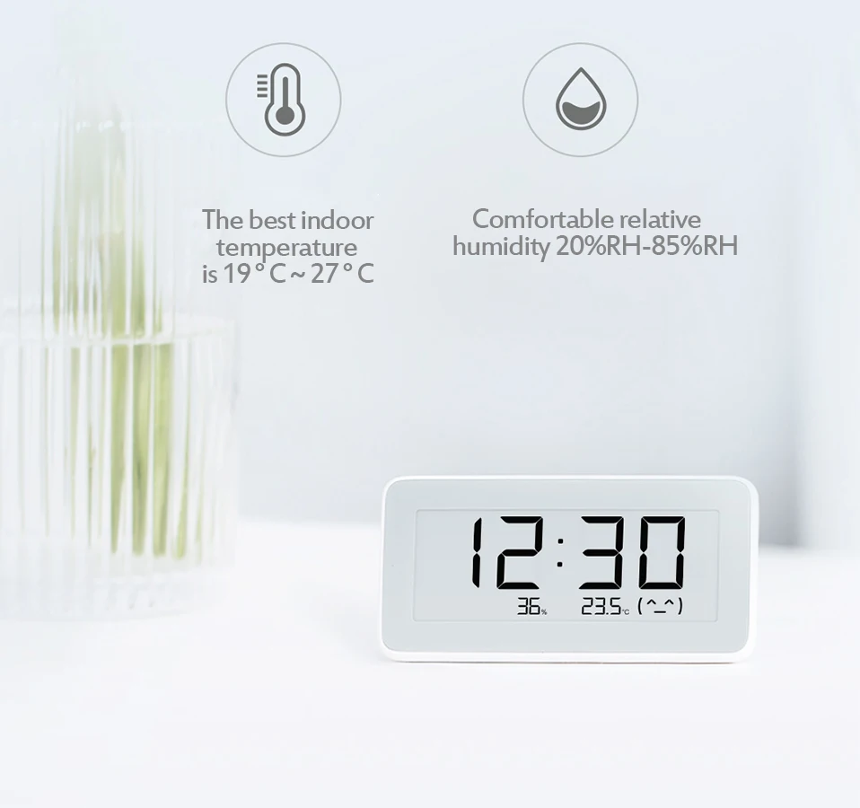 5Xiaomi Mijia BT4.0 Wireless Smart Electric Digital clock Indoor&Outdoor Hygrometer Thermometer LCD Temperature Measuring Tools Set