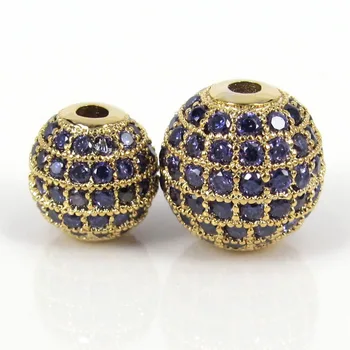6mm 8mm 10mm 12mm Gold Color & Micro Pave Purple CZ Copper Beads Fit For Macrame Jewelry Making Bracelet DIY Spacer Round Bead
6mm 8mm 10mm 12mm Gold Color & Micro Pave Purple CZ Copper Beads Fit For Macrame Jewelry Making Bracelet DIY Spacer Round Bead