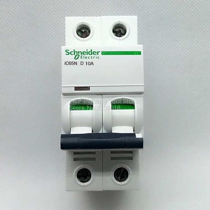 New Authentic Schneider Telemecanique IC65N 2P D10A A9F19210 Vacuum Mini Circuit Breaker MCB Acti 9 Type D
New Authentic Schneider Telemecanique IC65N 2P D10A A9F19210 Vacuum Mini Circuit Breaker MCB Acti 9 Type D