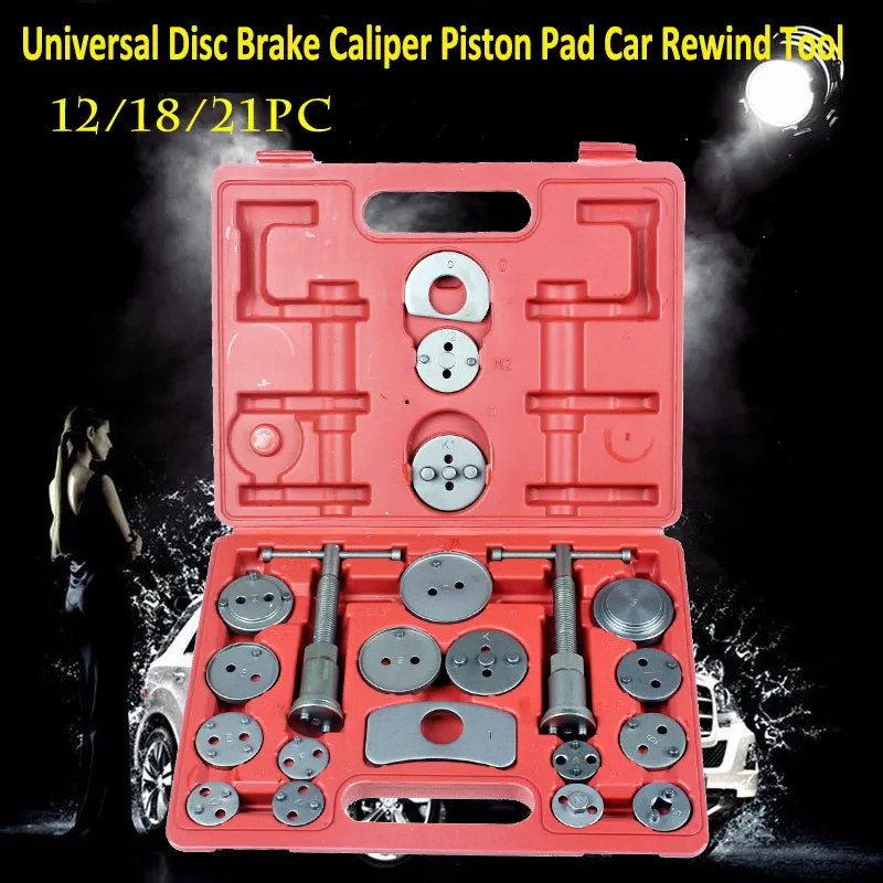 21Pc Universal Disc Brake Caliper Piston Pad Car Rewind Wind Back Auto Repair Tool Kit
21Pc Universal Disc Brake Caliper Piston Pad Car Rewind Wind Back Auto Repair Tool Kit