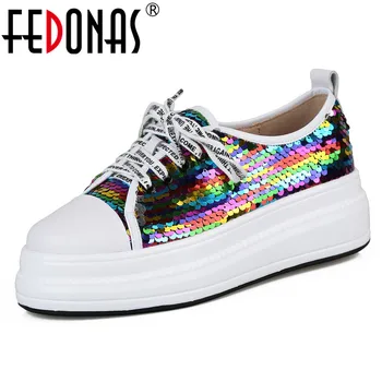 FEDONAS Spring Summer Fashion Genuine Leather Mixed Colors Blingbling Sports Shoes Woman New Cross-tied Basic Casual Women Flats
FEDONAS Spring Summer Fashion Genuine Leather Mixed Colors Blingbling Sports Shoes Woman New Cross-tied Basic Casual Women Flats