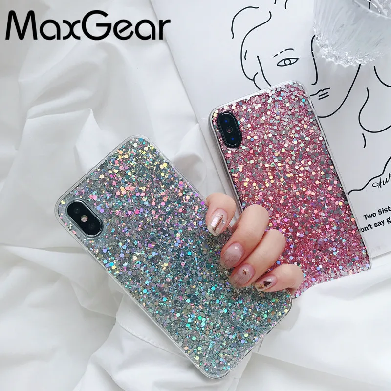 MaxGear Fashion Shiny Case for iPhone 5 5S 6S 7 Plus X Case Silicone Bling Glitter Crystal Soft TPU Cover Fundas for iPhone 7 8
MaxGear Fashion Shiny Case for iPhone 5 5S 6S 7 Plus X Case Silicone Bling Glitter Crystal Soft TPU Cover Fundas for iPhone 7 8