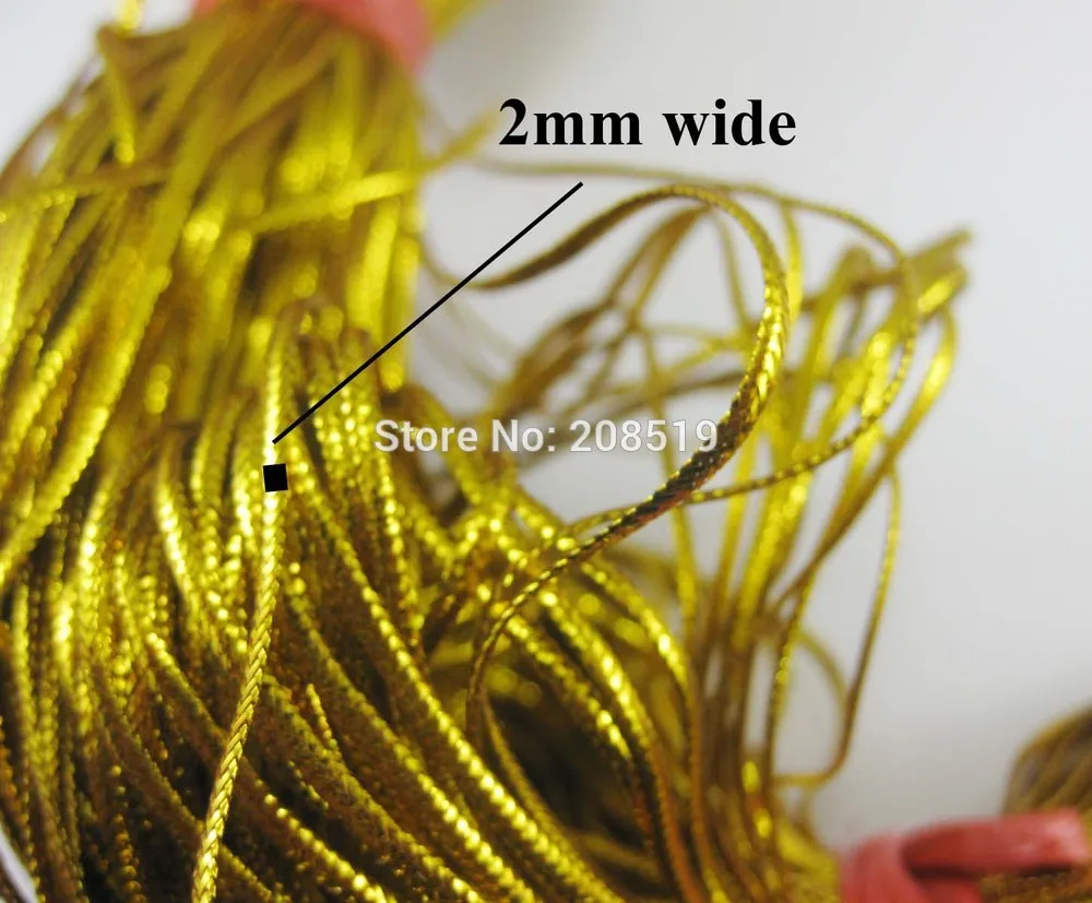 T0003 Soft thread Gold color about 2mm wide flat 500meter/lot Label cord Packing accessories
T0003 Soft thread Gold color about 2mm wide flat 500meter/lot Label cord Packing accessories