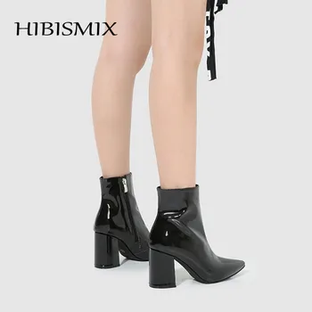 HIBISMIX Women Metal Silver Ankle Boots 2019 Fashion Pointed Toe Chunky High Heel Boot Shoes Woman Patent Leather Shoes 1250
HIBISMIX Women Metal Silver Ankle Boots 2019 Fashion Pointed Toe Chunky High Heel Boot Shoes Woman Patent Leather Shoes 1250