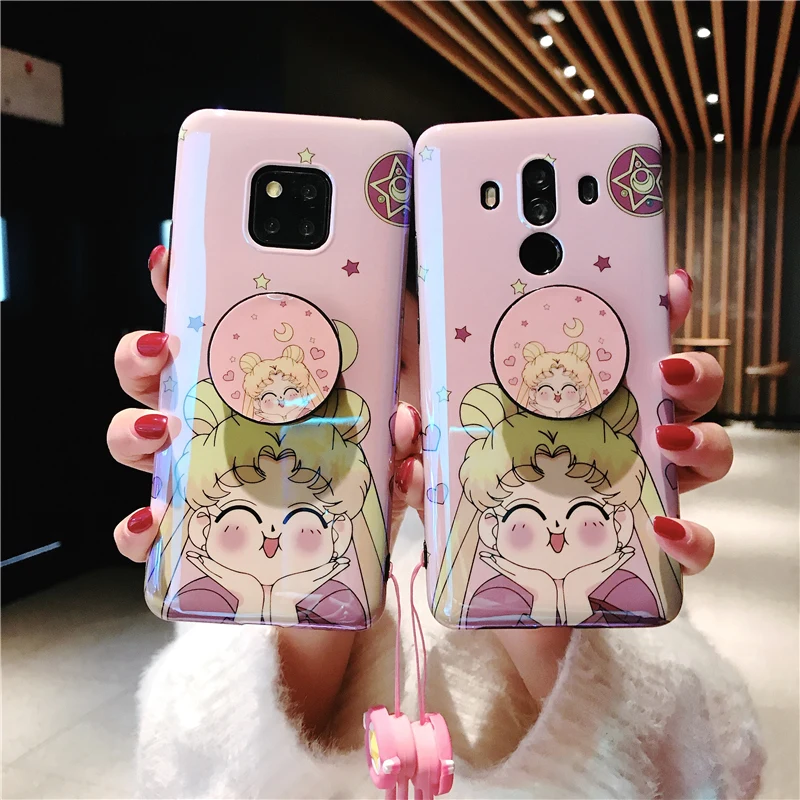 For Huawei P20pro/ mate20X Cute Sailor moon pink soft cover For Huawei mate10 20 nova3 3i honor10 blue ray case + stander +strap
For Huawei P20pro/ mate20X Cute Sailor moon pink soft cover For Huawei mate10 20 nova3 3i honor10 blue ray case + stander +strap