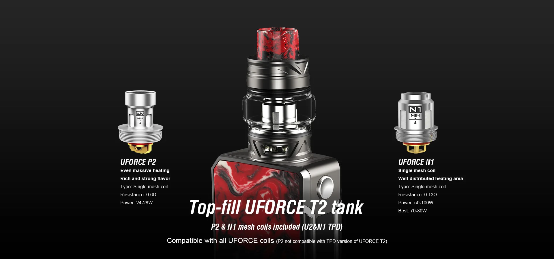 Original 117W VOOPOO Drag Mini Platinum Edition Kit W/ 4400mAh Battery & 5ml/ 2ml UFORCE T2 Tank & GENE Chip Vape Kit vs Drag 2