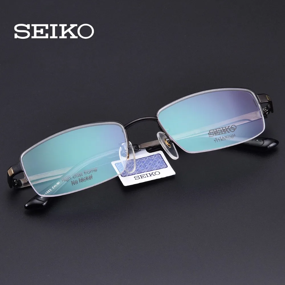 SEIKO Titanium Glasses Frame Men Myopia Eye Glass Prescription Eyeglasses Light Optical Frames Eyewear HC1003
SEIKO Titanium Glasses Frame Men Myopia Eye Glass Prescription Eyeglasses Light Optical Frames Eyewear HC1003