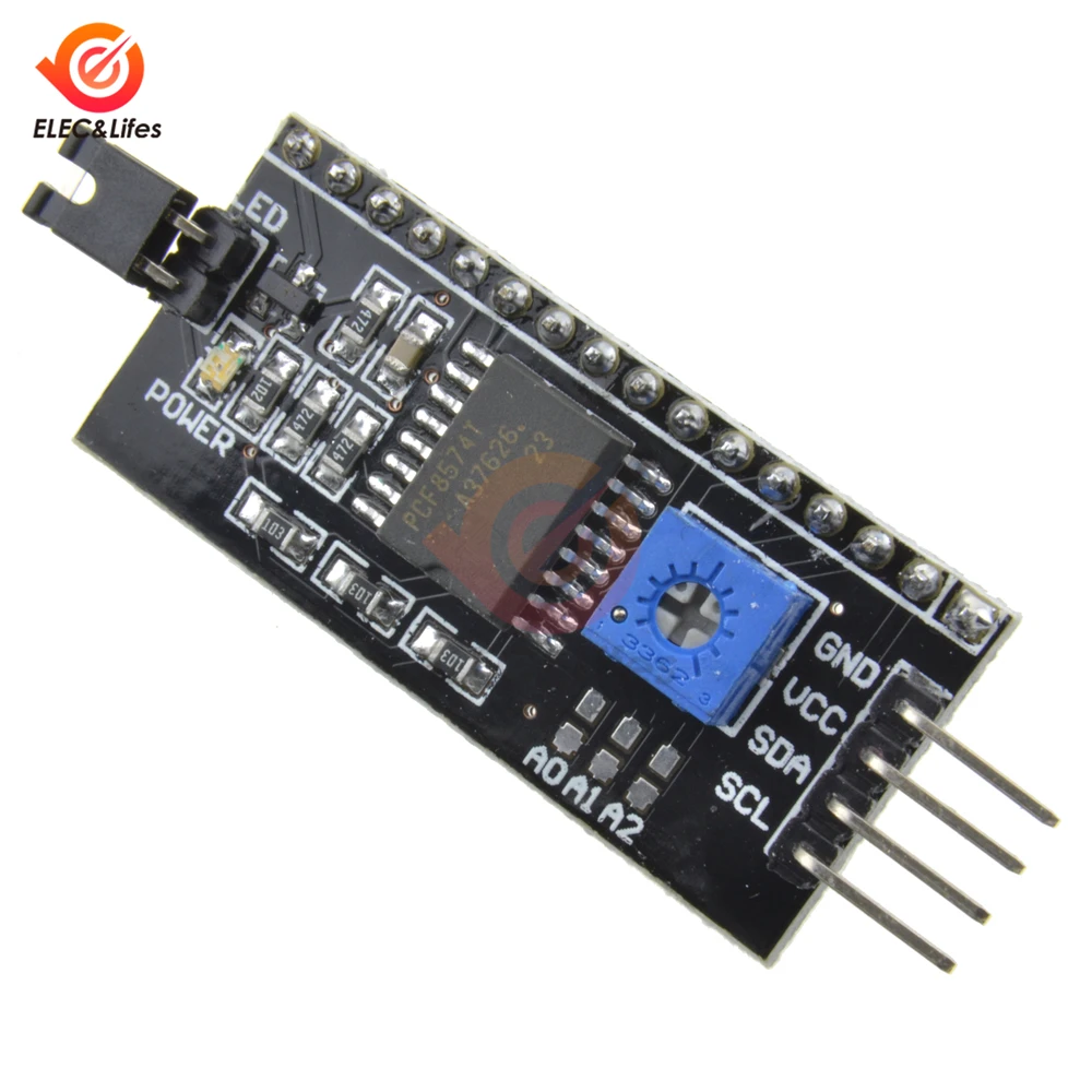 PCF8574T IIC I2C Serial Expansion Board support 1602 2004 LCD LCD1602 Adapter Plate Converter Module For Ardunio
PCF8574T IIC I2C Serial Expansion Board support 1602 2004 LCD LCD1602 Adapter Plate Converter Module For Ardunio