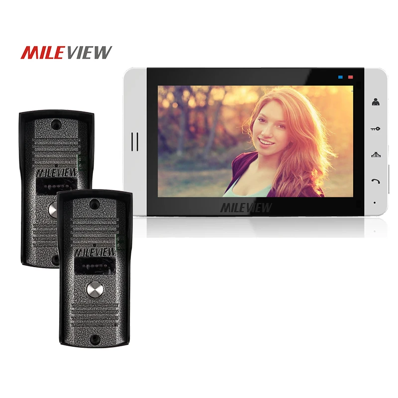 Wholesale New 7 inch Video Intercom Door Phone System 1 White Monitor + Two Night Vision Outdoor Camera In Stock Free Shipping
Wholesale New 7 inch Video Intercom Door Phone System 1 White Monitor + Two Night Vision Outdoor Camera In Stock Free Shipping