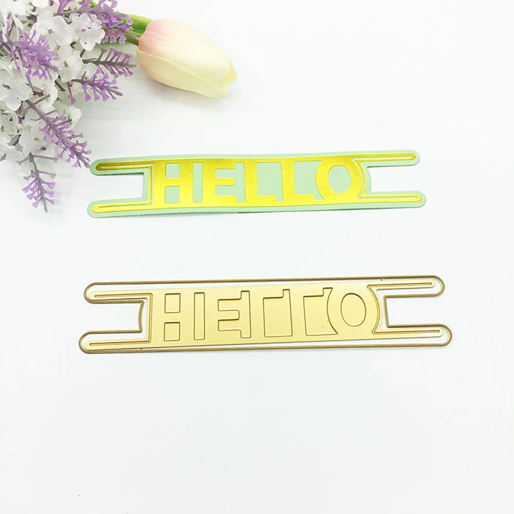 152*31.2mm HELLO HOT FOIL PLATE Metal Cutting Dies DIY Photo Album Embossing Die Cut Scrapbooking Stencils Hot Stamping Foil
152*31.2mm HELLO HOT FOIL PLATE Metal Cutting Dies DIY Photo Album Embossing Die Cut Scrapbooking Stencils Hot Stamping Foil