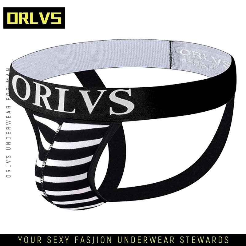 ORLVS Brand Men's Sexy Briefs Underwear Men G-string Thong Tanga Exotic Solid Panties Cotton Brave Person Jocks OR126 |