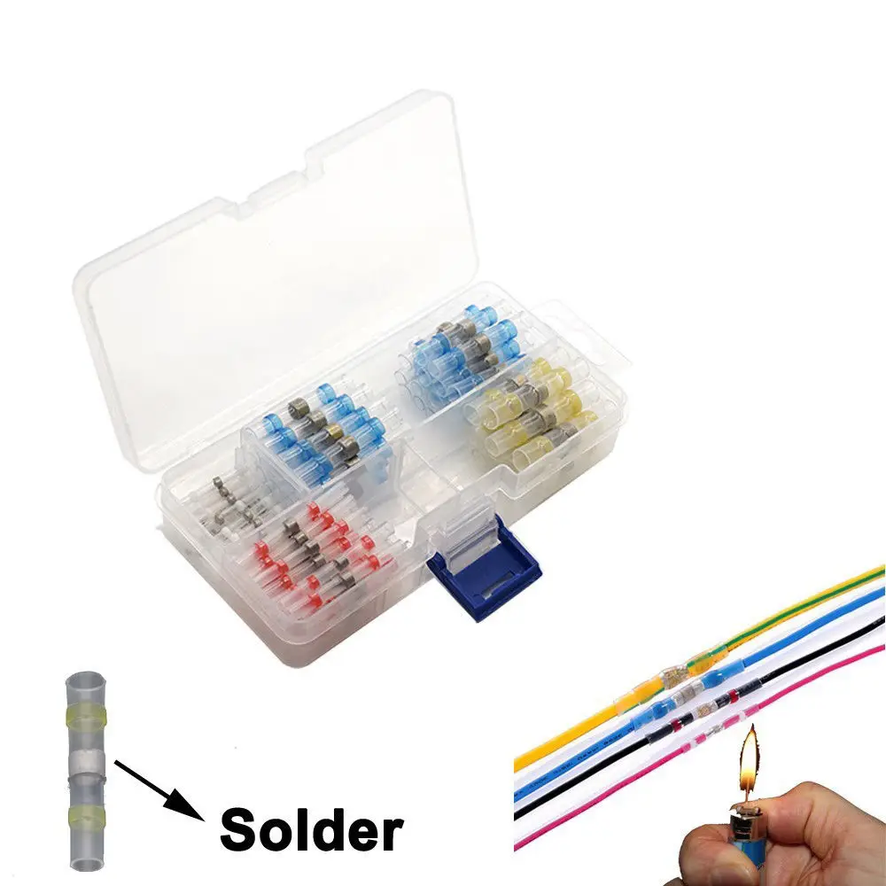 50/100/200Pcs Heat Shrink Wire Connectors Solder Sleeves Waterproof Fast Butt Terminals Terminator Electrical Electrician
50/100/200Pcs Heat Shrink Wire Connectors Solder Sleeves Waterproof Fast Butt Terminals Terminator Electrical Electrician