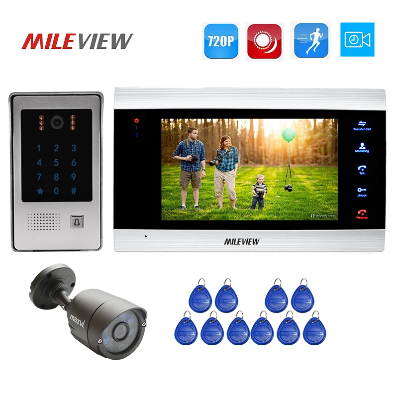 Free Shipping 720P AHD 7" Screen Video Door Phone Intercom Record System + Code Keypad RFID Access Unlock Outdoor Camera + CCTV
Free Shipping 720P AHD 7" Screen Video Door Phone Intercom Record System + Code Keypad RFID Access Unlock Outdoor Camera + CCTV