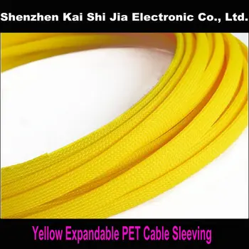 100M 12mm Expandable Braided High density PET Protective Cable Sleeving - Yellow
100M 12mm Expandable Braided High density PET Protective Cable Sleeving - Yellow