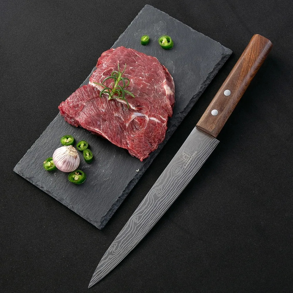 DAOMACHEN Kitchen knife Chef Knives 8 inch Japanese High Carbon Stainless Steel Sanding Laser Pattern Vegetable Santoku Knife
DAOMACHEN Kitchen knife Chef Knives 8 inch Japanese High Carbon Stainless Steel Sanding Laser Pattern Vegetable Santoku Knife