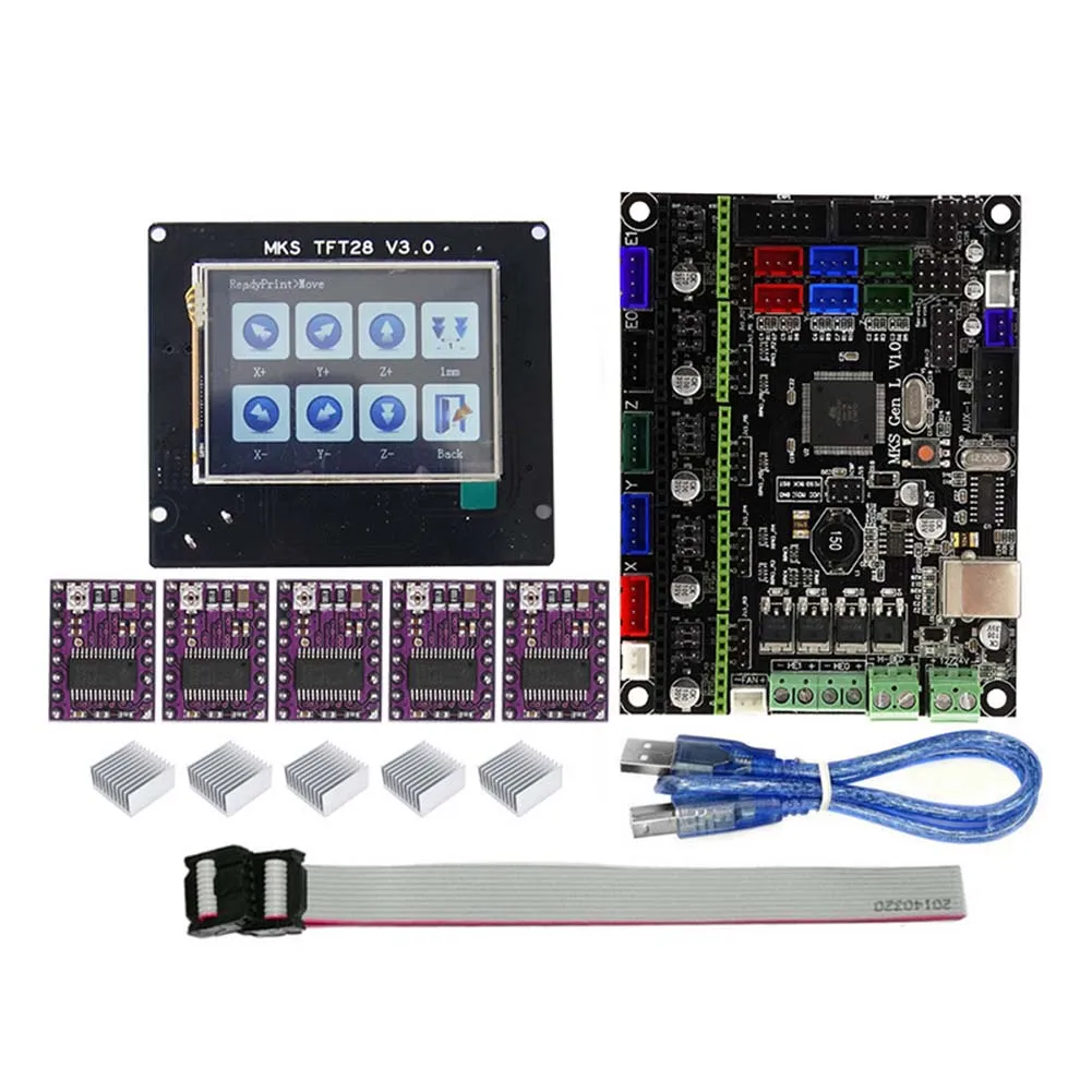 

New For MKS GEN L Compatible with TFT28 LCD Display Support DRV8825 Motor Driver 3D Print Kits