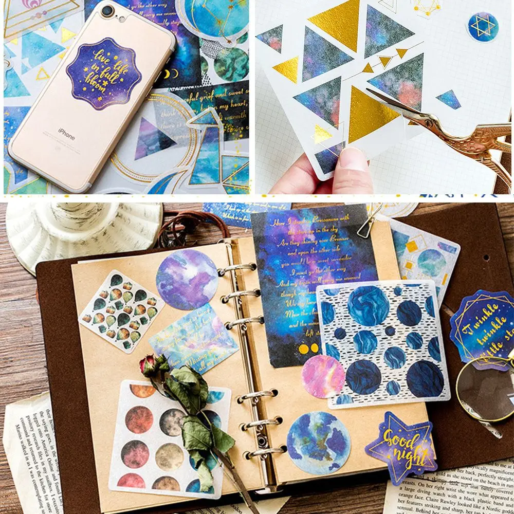 60 Sheets Galaxy space Stickers waterproof notebook stickers Paper kids retro stickers toys for children adventure time
60 Sheets Galaxy space Stickers waterproof notebook stickers Paper kids retro stickers toys for children adventure time