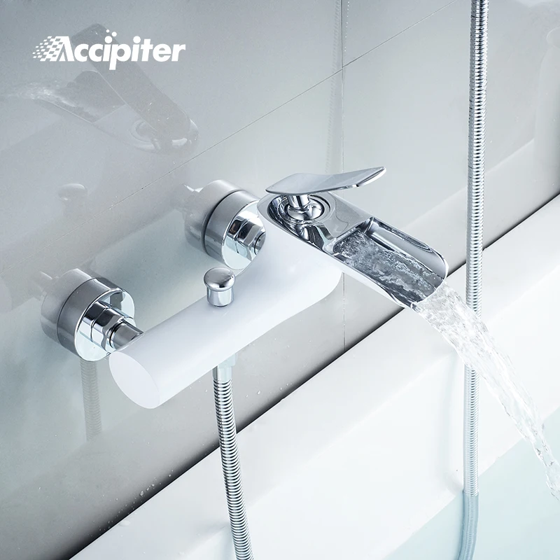 Wall Mounted Chrome Bathtub Faucets Bathroom Shower Set White Shower Set Bathtub Mixer Tap Shower Faucet
Wall Mounted Chrome Bathtub Faucets Bathroom Shower Set White Shower Set Bathtub Mixer Tap Shower Faucet