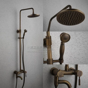 Bathroom Retro antique copper Solid Brass Bathtub Shower Set Wall Mounted Rainfall Shower Mixer Tap Faucet 3-functions Mixer Val
Bathroom Retro antique copper Solid Brass Bathtub Shower Set Wall Mounted Rainfall Shower Mixer Tap Faucet 3-functions Mixer Val