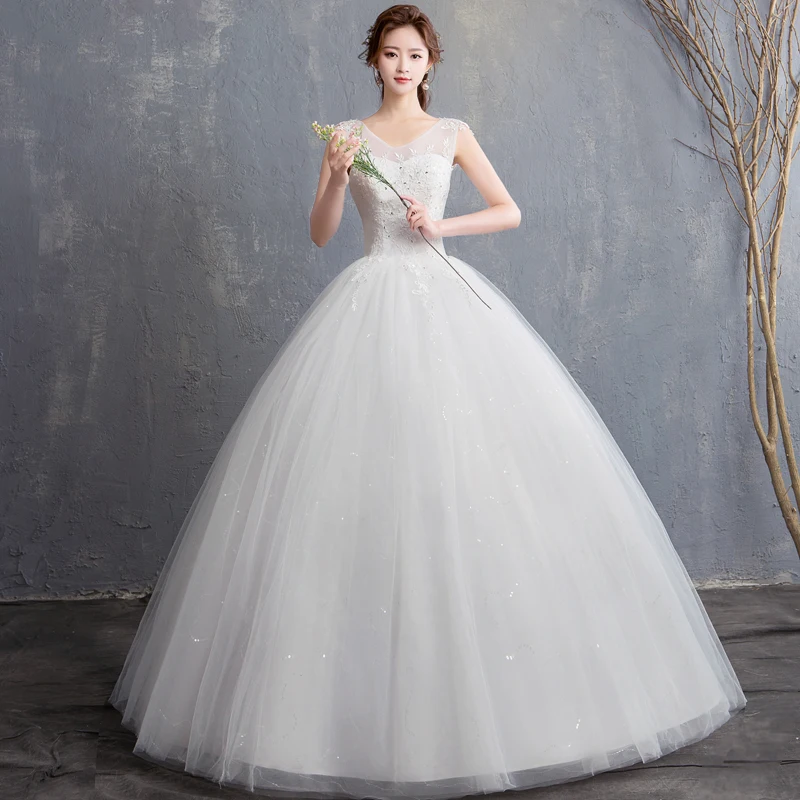 Do Dower 2019 New Shining Vintage Sleeveless Wedding Dress Fantasy Slim Sexy V Neck Plus Size Wedding Dresses Vestido De Noiva L
Do Dower 2019 New Shining Vintage Sleeveless Wedding Dress Fantasy Slim Sexy V Neck Plus Size Wedding Dresses Vestido De Noiva L