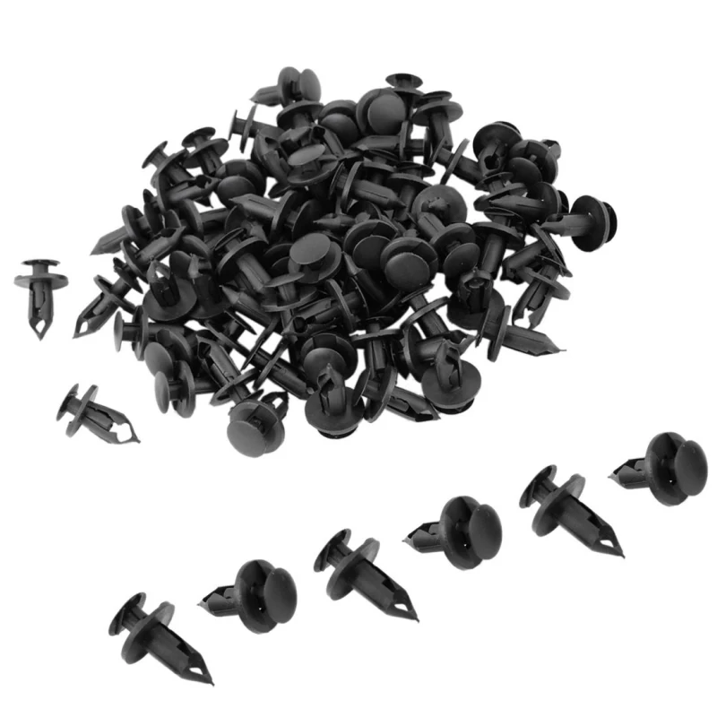 100pcs 8mm Hole Plastic Rivets Fastener Push In Clips Black for Vehicle Car Auto Fender for Bmw E46 Ford Focus 2 Accessories
100pcs 8mm Hole Plastic Rivets Fastener Push In Clips Black for Vehicle Car Auto Fender for Bmw E46 Ford Focus 2 Accessories