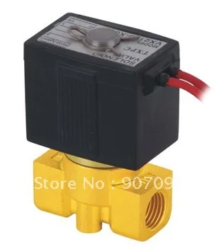 Free Ship G1/4'' SMC Equivalent VX2120 2 Way Brass Solenoid Valve Model VX2120-08