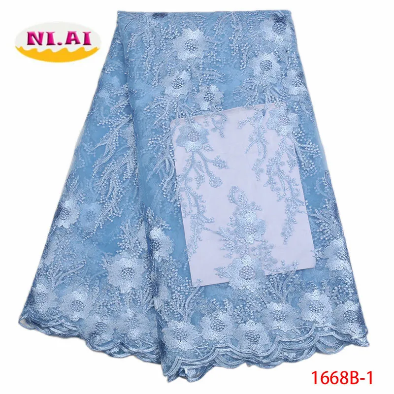 Latest Sky Blue African Laces Fabrics Embroidered High Quality French Lace Fabric Cheap Nigerian Net tulle Lace Fabric XY1668B-1
Latest Sky Blue African Laces Fabrics Embroidered High Quality French Lace Fabric Cheap Nigerian Net tulle Lace Fabric XY1668B-1