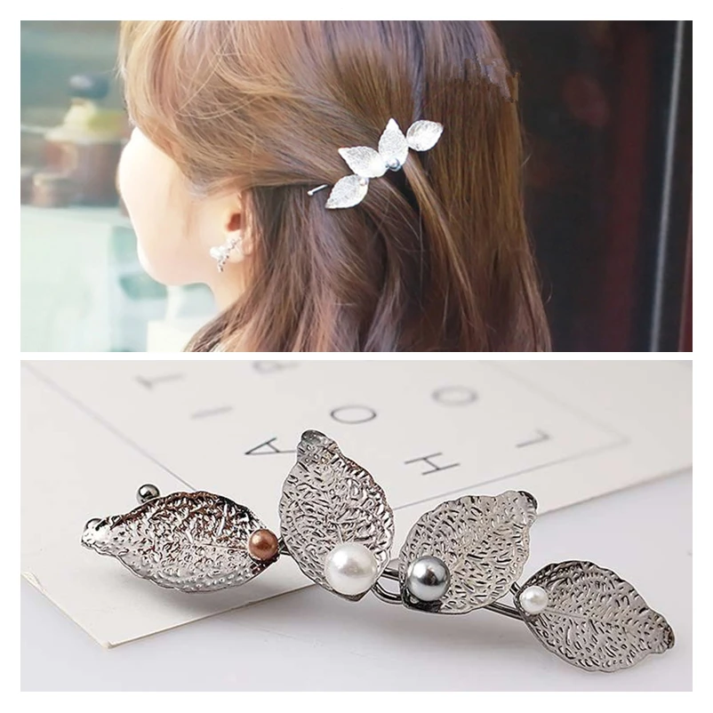 Fashion Vintage Leaf Shaped Hairpins Elegant Women Hair Accessories Metal Gold/Silver Bridal Pearl Hairband Girls Headwear
Fashion Vintage Leaf Shaped Hairpins Elegant Women Hair Accessories Metal Gold/Silver Bridal Pearl Hairband Girls Headwear