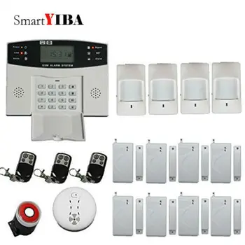 SmartYIBA Home Burglar Alarm System Wireless PIR Infrared Sensor Motion Detector Fire Smoke Alarm SMS GSM Alarm Kits
SmartYIBA Home Burglar Alarm System Wireless PIR Infrared Sensor Motion Detector Fire Smoke Alarm SMS GSM Alarm Kits