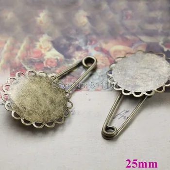 25mm Antique Bronze tone Blank Hollow Lace Flat Circle Bezel Tray Brooch Bases Safety-pin Clip Brooches Settings Findings
25mm Antique Bronze tone Blank Hollow Lace Flat Circle Bezel Tray Brooch Bases Safety-pin Clip Brooches Settings Findings
