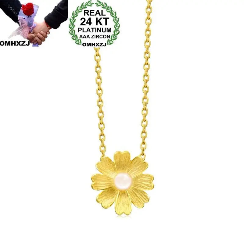 OMHXZJ Wholesale European Fashion Woman Girl Party Wedding Gift Flower Pearl 24KT Yellow Gold Pendant Necklace NA179
OMHXZJ Wholesale European Fashion Woman Girl Party Wedding Gift Flower Pearl 24KT Yellow Gold Pendant Necklace NA179