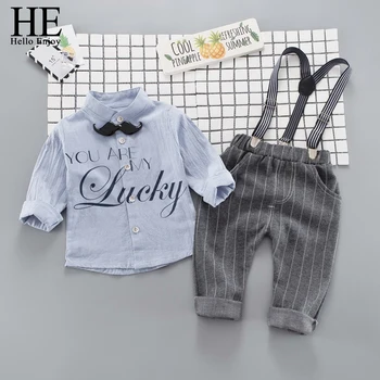 HE Hello Enjoy Toddler Boys Clothing 2018 Fashion Gentleman Newborn Baby Clothes Long Sleeve Print Letter Shirt+Overalls Sets
HE Hello Enjoy Toddler Boys Clothing 2018 Fashion Gentleman Newborn Baby Clothes Long Sleeve Print Letter Shirt+Overalls Sets