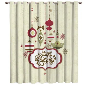 

Merry Christams Day Ceremony Room Curtains Large Window Living Room Decor Bathroom Bedroom Drapes Fabric Kids Swag Window