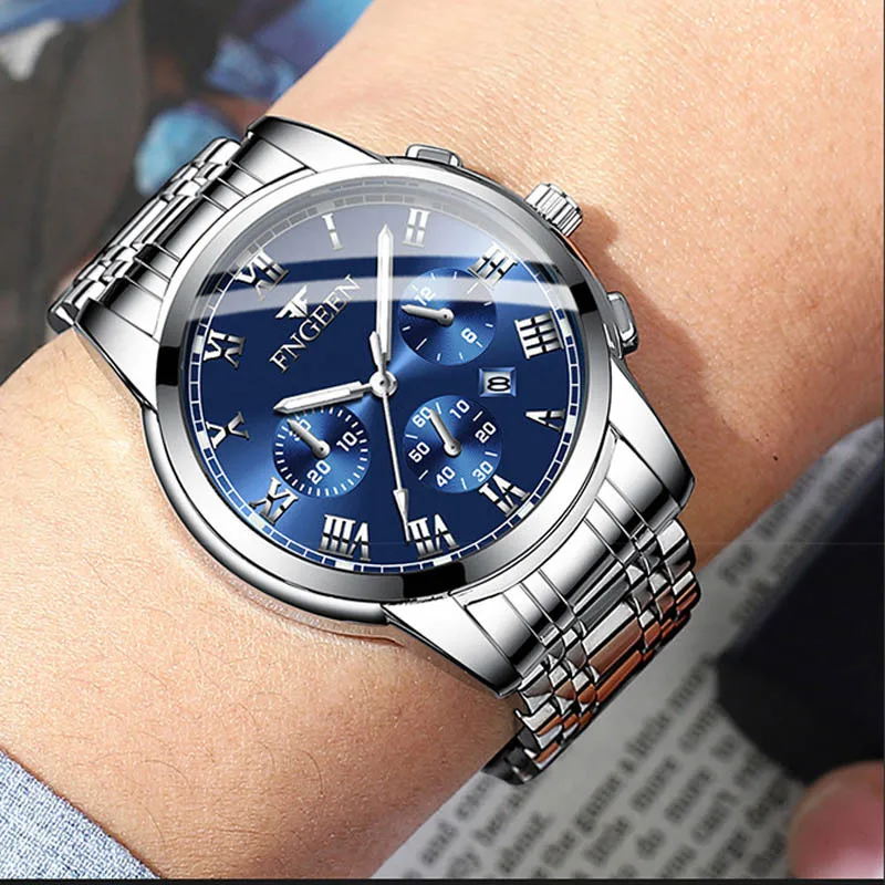 2019 Fashion Men Trench Business Quartz Watch Sport Steel Waterproof Wristwatch Three Hole Concept Trend Quartz Men Watch
2019 Fashion Men Trench Business Quartz Watch Sport Steel Waterproof Wristwatch Three Hole Concept Trend Quartz Men Watch